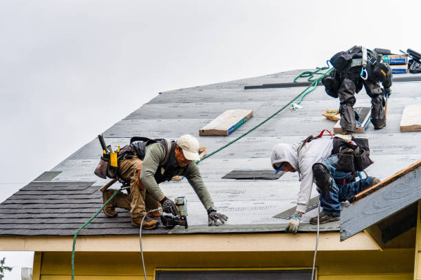 Professional Gutter Installation technician working in Benson, IL
